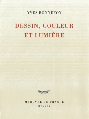 cover image of Dessin, couleur et lumière